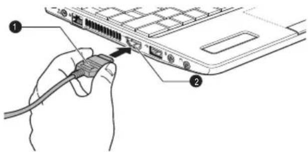 TOSHIBA NB550D - De HDMI-uit-poort aansluiten - 1