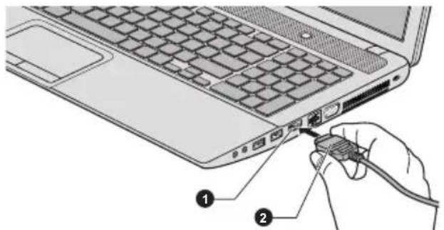TOSHIBA Satellite Pro L870 - De HDMI-uit-poort aansluiten - 1