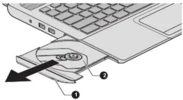 TOSHIBA Satellite Pro L870 - Het optische station gebruiken - 2