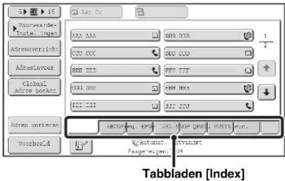 5 ▶ 15 Voorwaarde- Tratellingen Adresoverzicht AdresInvoer Global Adres Socket Adres Sorteren Voorboeld AAA AAA BRA BIB 1/2 SCU CCC DDU DDD BGB III PPP FTT GCKI DOG FHH HHA III III JJS JNJ AECOPreq. KPOK JKL MOOP QWY, VIXYZlnc. Automat. Utvangst Faxgeheugen: 70% Tabbladen [Index]