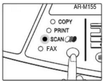 SHARP AR-M155 - Druk op de [MODUSSELECTIE] toets om de scannerfunctie te selecteren. - 1