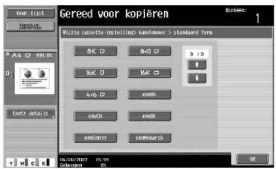 Océ CS250 - Druk op het Basisscherm op [Papier]. - 4