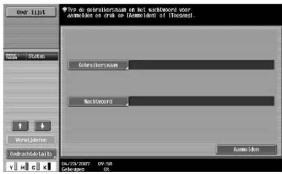 Océ CS250 - Het gebruik door elke account van deze machine controleren (Gebruikersregistratie) - 1