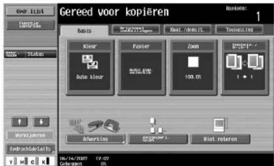 Océ CS250 - De uitvoerlade selecteren - 1