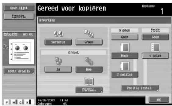 Océ CS250 - Druk op [Positie]. - 1