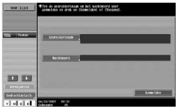 Océ CS250 - Druk op [Gebruikersnaam]. - 1