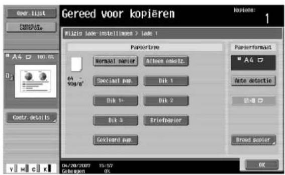 Océ CS250 - Druk op [Auto detectie]. - 1