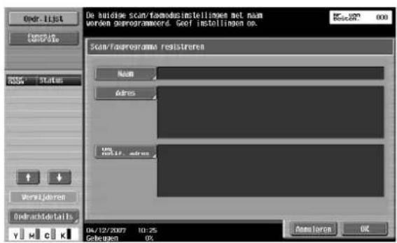 Océ CS250 - Scan/faxprogramma's registreren - 4