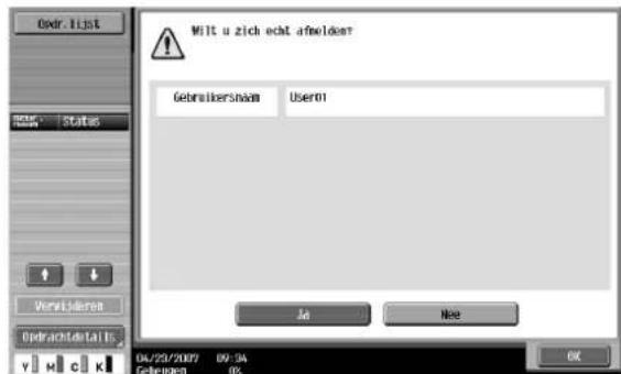 Océ CS250 - Druk op [Gebruikersnaam]. - 8