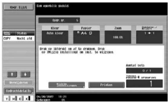 Océ CS250 - Druk op de toets [Start]. - 1