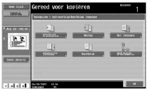Océ CS250 - Papier tussen OHP-transparanten invoegen (functie "Schutblad transparant") - 4