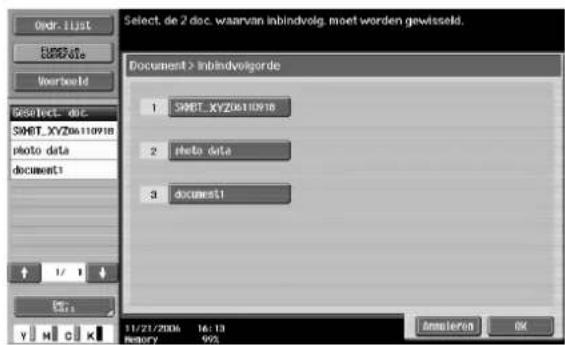 Océ CS250 - Geef de combinatievolgorde op. - 1