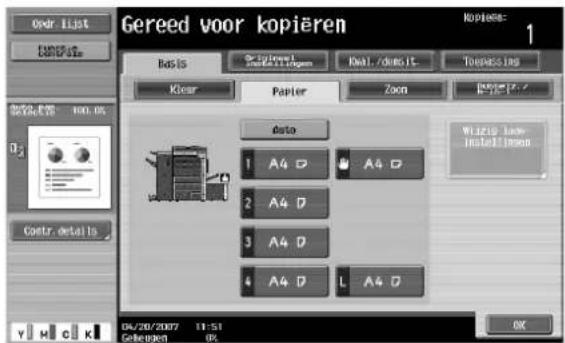 Océ CS250 - Druk op de knop voor de gewenste instelling. - 3