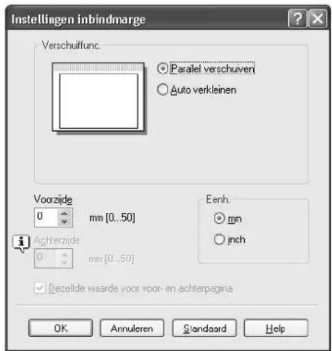 Océ CS250 - De inbindmarge instellen - 1