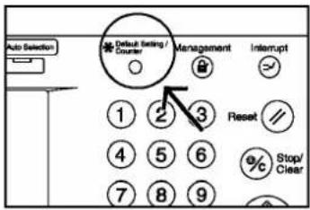 Océ OP35 - Druk op de toets Default Setting/Counter. - 1