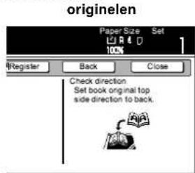Océ OP31C - De inbindrichting van de originelen opgeven. - 5