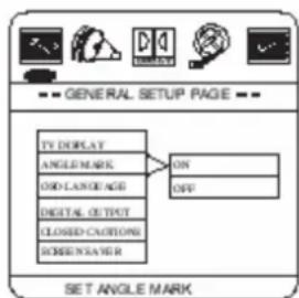 GENERAL SETUP PAGE TV DISPLAY ANGLE MARK ON OFF OLD LANDING AGE DIGITAL OUTPUT CLOSED CACOPIOS RICHEN LEAVES SET ANGLE MARK