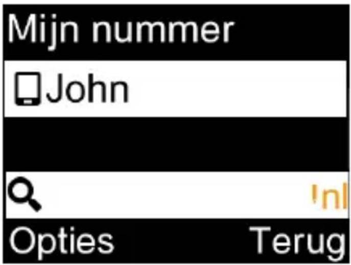 Mijn nummer John Inl Opties Terug