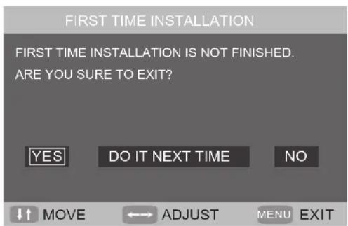 DENVER TFD-1914DVBT CU - FIRST TIME INSTALLATION - 1