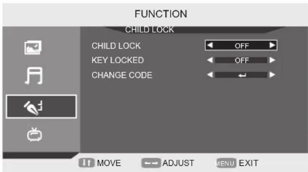 DENVER TFD-1914DVBT CU - FUNCTION MENU OPTIONS - 4