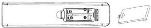 DENVER TFD-1914DVBT CU - Insert Batteries into the Remote Control - 1
