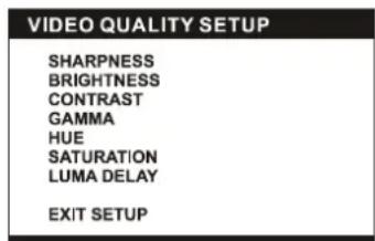 Autovision DPX3270S - VIDEO QUALITEIT SETUP - 1