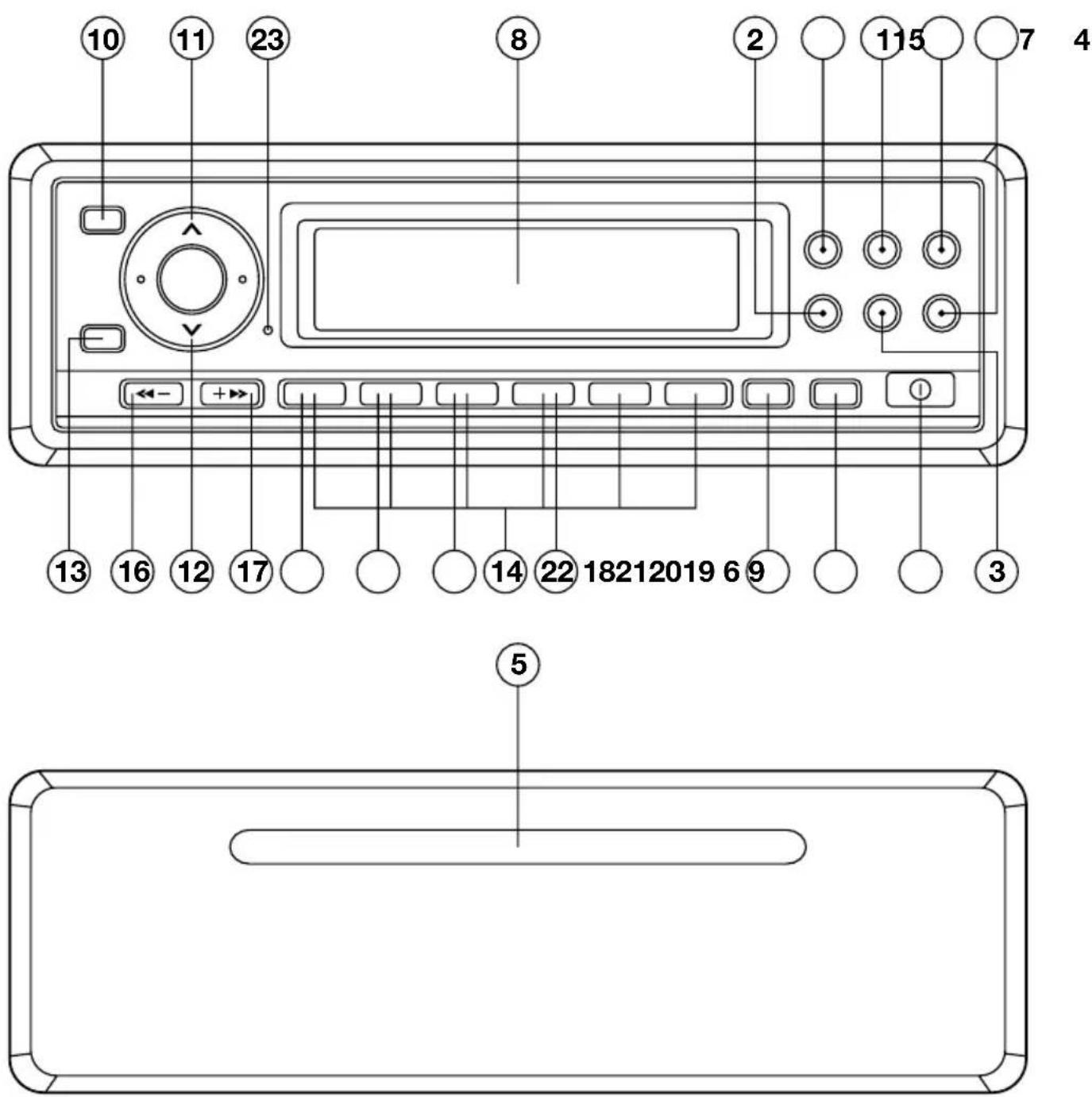 Marquant MCR-690 - Om het frontpaneel terug te installeren - 4