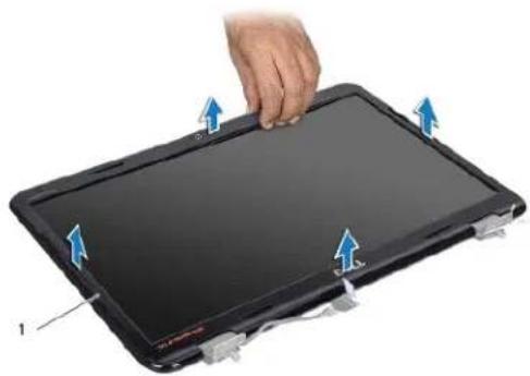 DELL Inspiron M5010 - Het montagekader van het beeldscherm verwijderen - 1