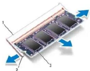 DELL Inspiron M5010 - De geheugenmodule(s) verwijderen - 1