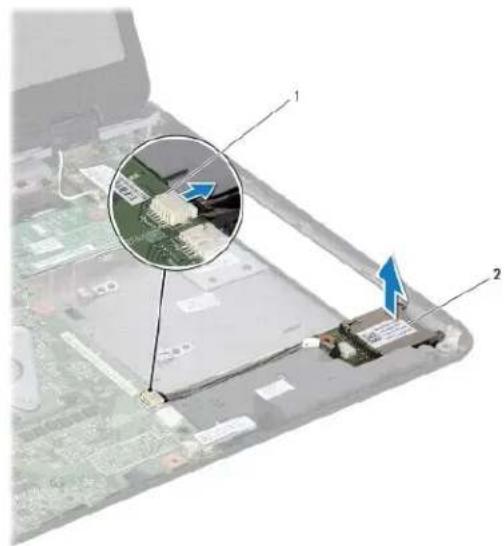 DELL Inspiron M5010 - De mediakaartlezerkaart verwijderen - 1