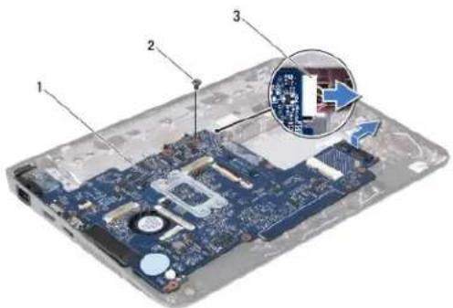 DELL Inspiron 1120 - Het moederbord verwijderen - 2