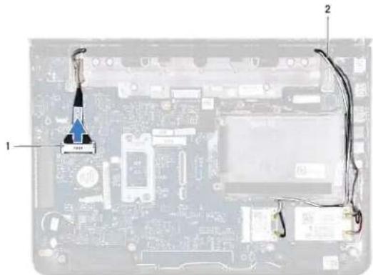DELL Inspiron 1120 - Het beeldscherm verwijderen - 1