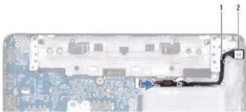 DELL Inspiron 1120 - De netadapterconnector verwijderen - 2