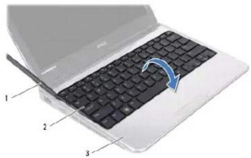 DELL Inspiron 1120 - Het toetsenbord verwijderen - 2
