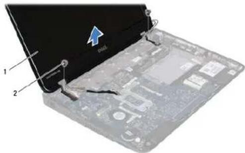 DELL Inspiron 1120 - Het beeldscherm verwijderen - 2