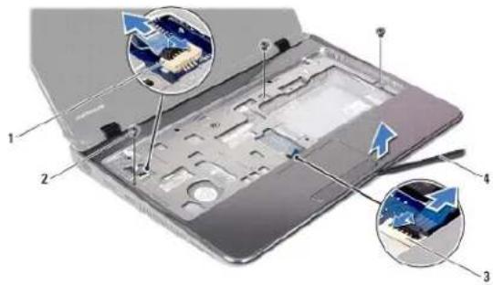 DELL Inspiron 1120 - De polssteun verwijderen - 2