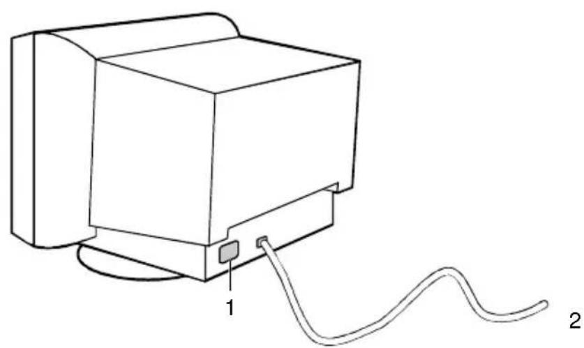 FUJITSU 176V - Connecting the monitor - 2