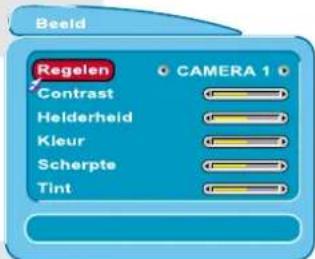 Beeld Regelen CAMERA 1 Contrast Helderheid Kleur Scherpte Tint