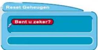 Reset Geheugen Bent u zeker?