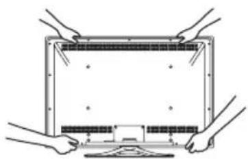 HITACHI UT32MH70U - Wees voorzichtig met het verplaatsen van het hoofdtoestel - 1