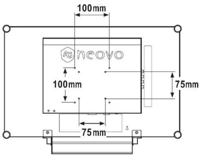 AG Neovo X-22 - Het LCD-scherm tegen de muur monteren. - 1