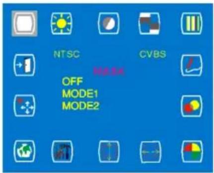 NTSC CVBS OFF MODE1 MODE2