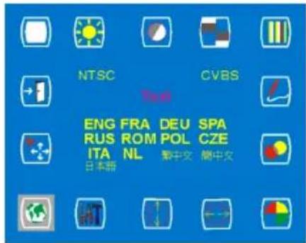 NTSC CVBS ENG FRA DEU SPA RUS ROM POL CZE ITA NL 日本語 繁中文 異中文
