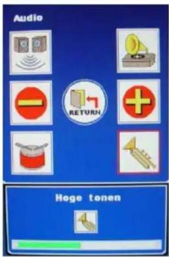 Audio RETURN Hoge tonen