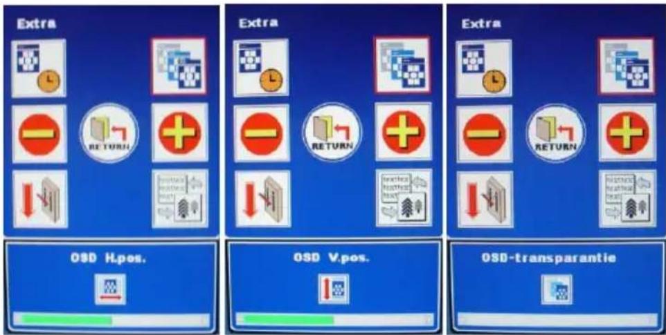 Extra Extra Extra OSD H-pos. OSD V-pos. OSD-transparantie
