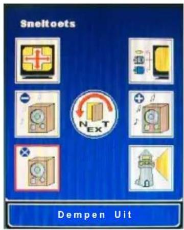 Sneltoets N_{EXT} Dempen Uit