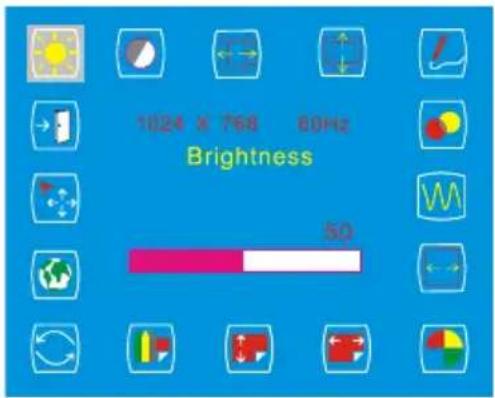 1024 X 768 60Hz Brightness 50