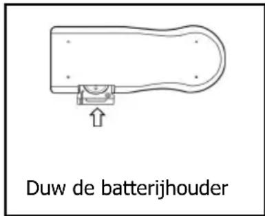 Duw de batterijhouder