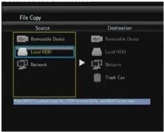 WOXTER i-Cube 750 - File Copy Menu - 1