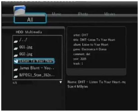 All HDD: Multimedia /../ 001.jpg 002.jpg Listen To Your Heart James Blunt - You.. MPEG1_Stan_352x.. 4/8 music Photo Movies artist: DHT title: DHT-Listen To Your Heart album: Listen to Your Heart game: Electroica 4 Dance comment: dot year: 2005 track: 1 Name: DHT - Listen To Your Heart.mj Size: 4 MBytes